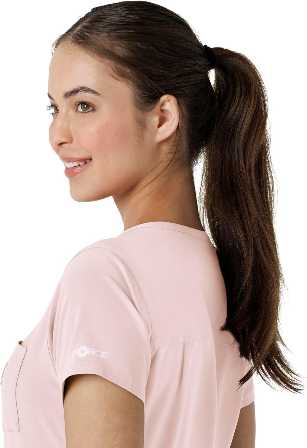 image:imageCarhartt Force CrossFlex Womens Tuckin Scrub TopSoft Rose