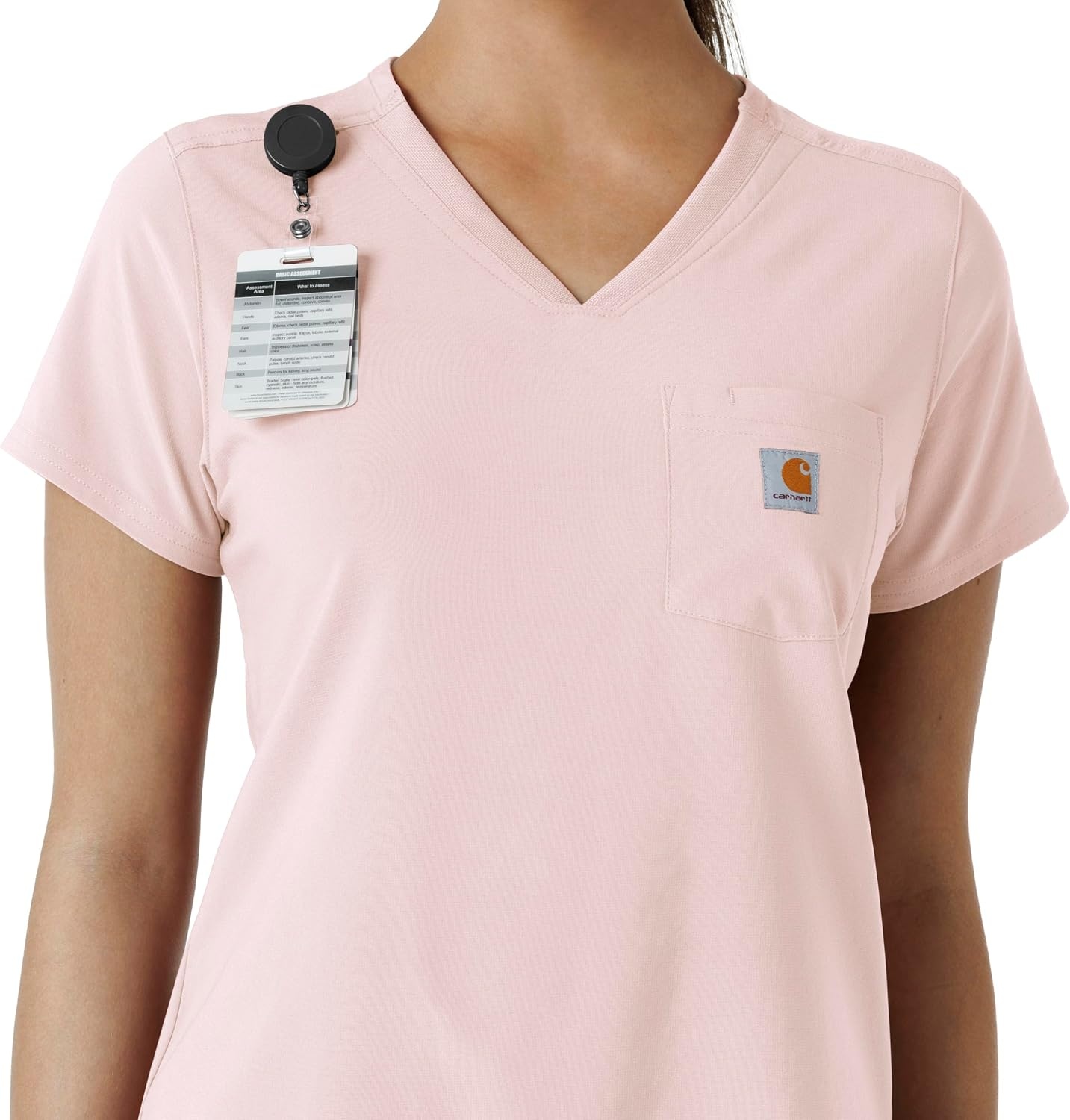 image:imageCarhartt Force CrossFlex Womens Tuckin Scrub TopSoft Rose