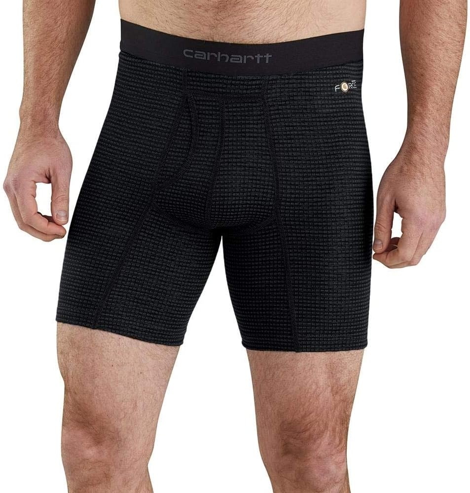 image:imageCarhartt Mens MBB123 8 Inch Tech Boxer BriefBlack Grid