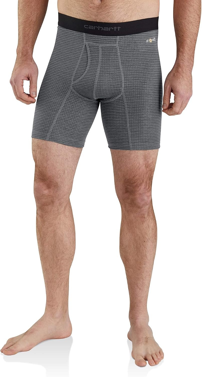 image:imageCarhartt Mens MBB123 8 Inch Tech Boxer BriefShadow Grid