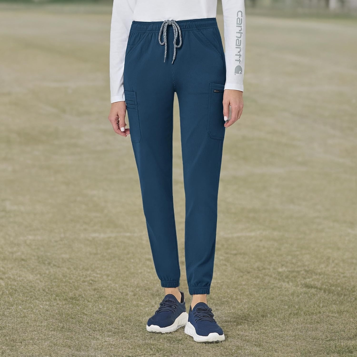 image:imageCarhartt Rugged Flex Peak Womens Cargo Jogger Scrub PantCaribbean