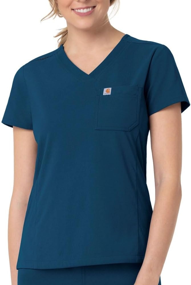 image:imageCarhartt Rugged Flex Peak Womens Tuckin Scrub TopCaribbean