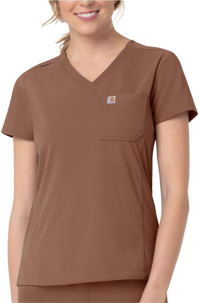 image:imageCarhartt Rugged Flex Peak Womens Tuckin Scrub TopNutmeg