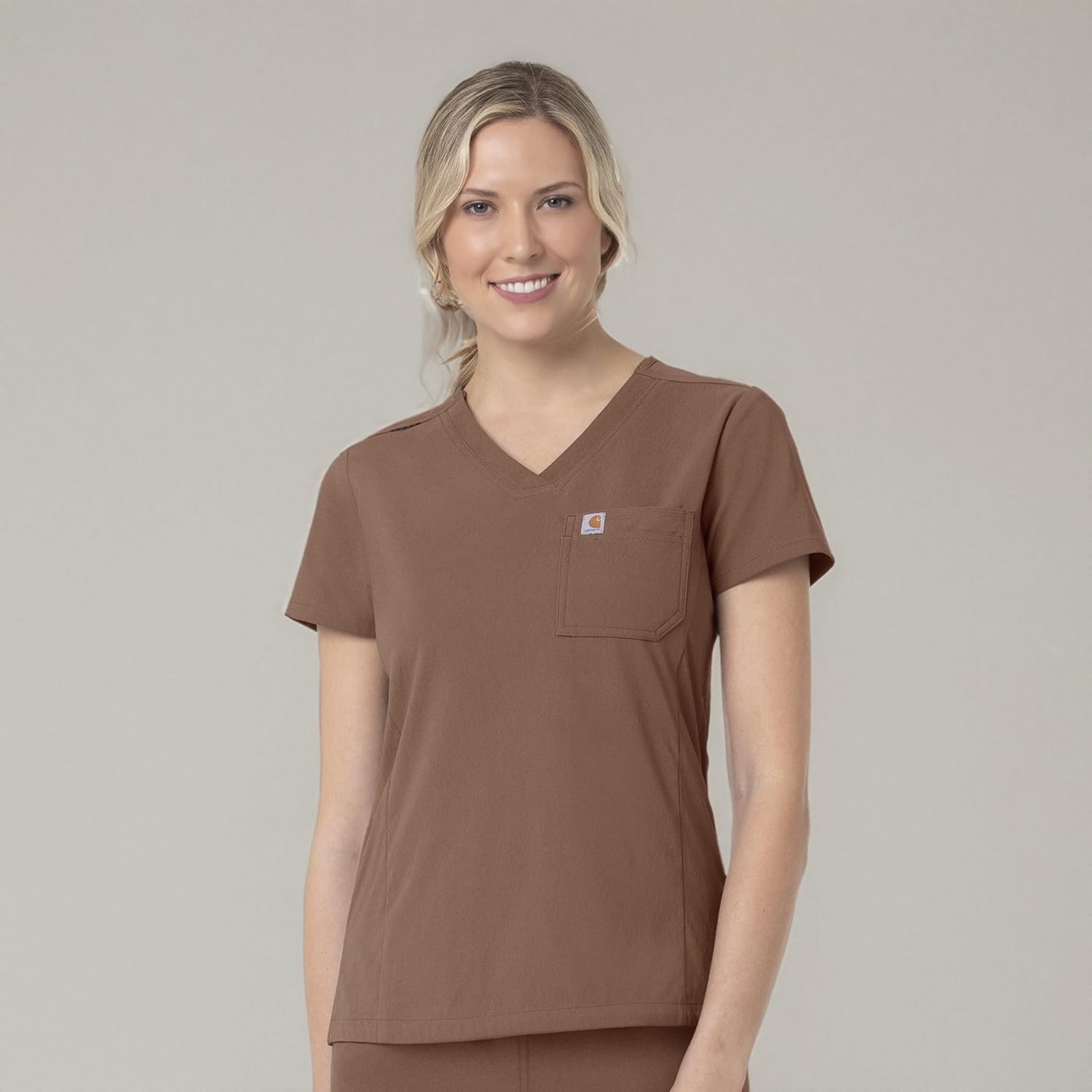 image:imageCarhartt Rugged Flex Peak Womens Tuckin Scrub TopNutmeg
