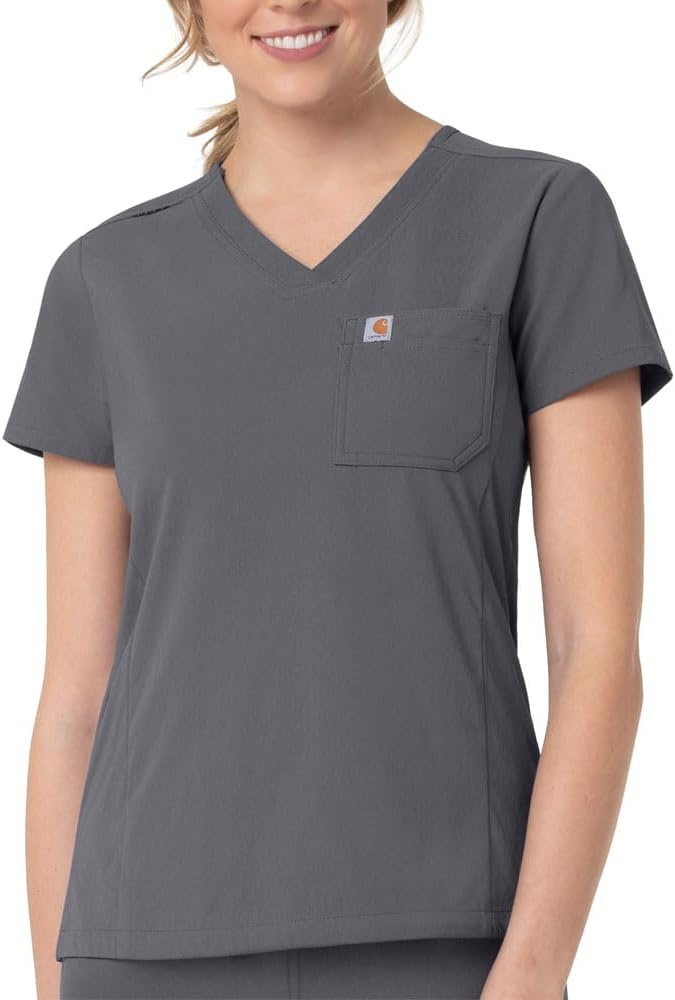 image:imageCarhartt Rugged Flex Peak Womens Tuckin Scrub TopPewter
