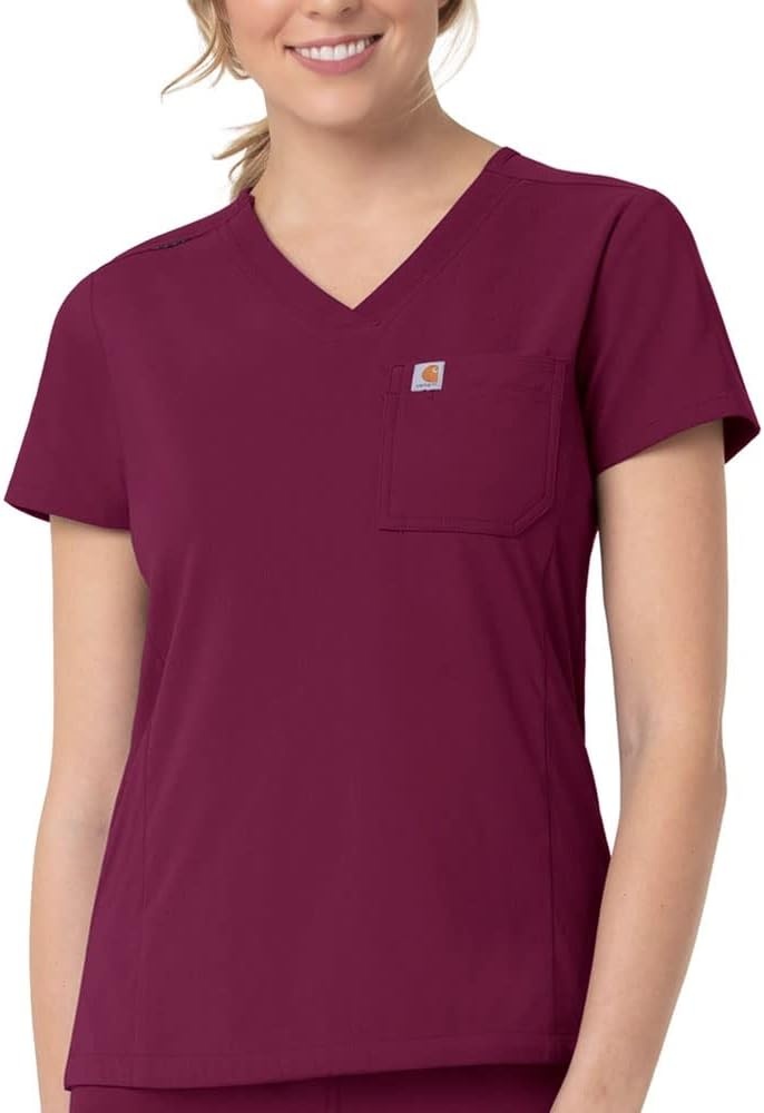 image:imageCarhartt Rugged Flex Peak Womens Tuckin Scrub TopWine