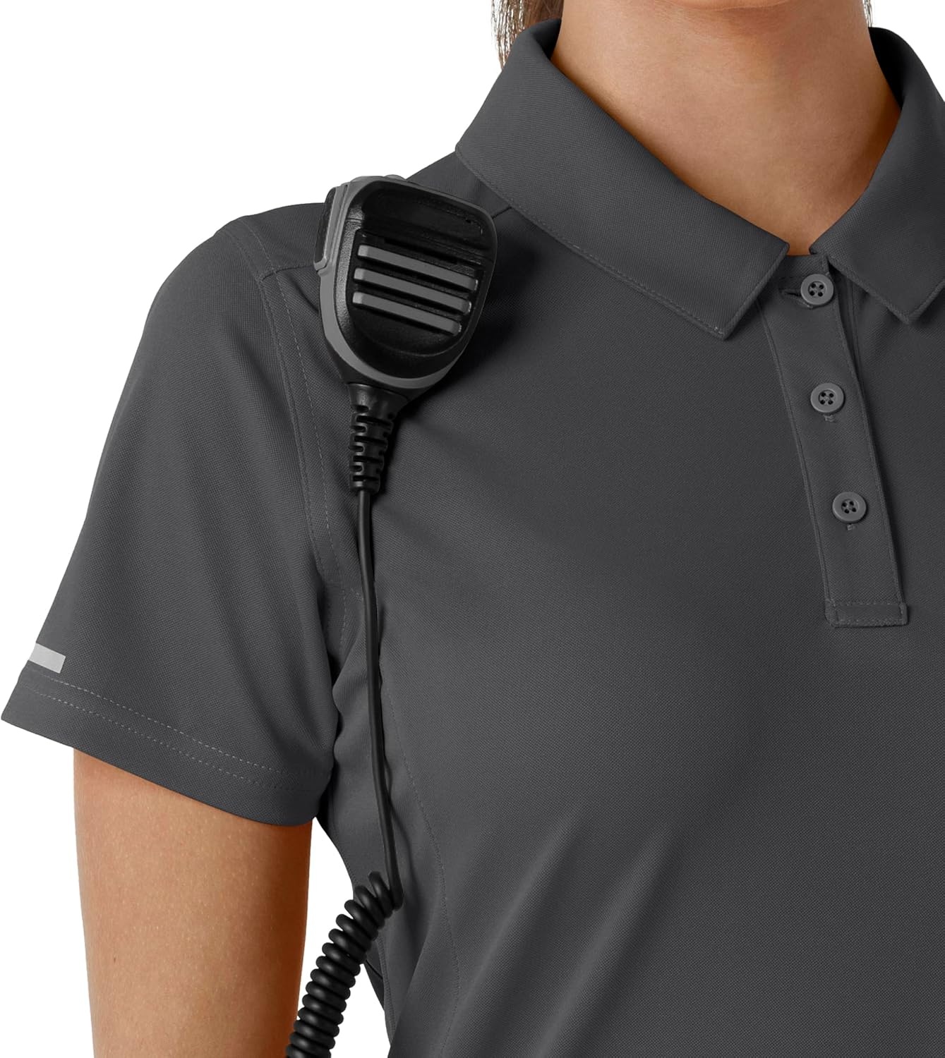 image:imageCarhartt Rugged Flex RSCU Womens Lightweight Short Sleeve Polo Scrub TopPewter