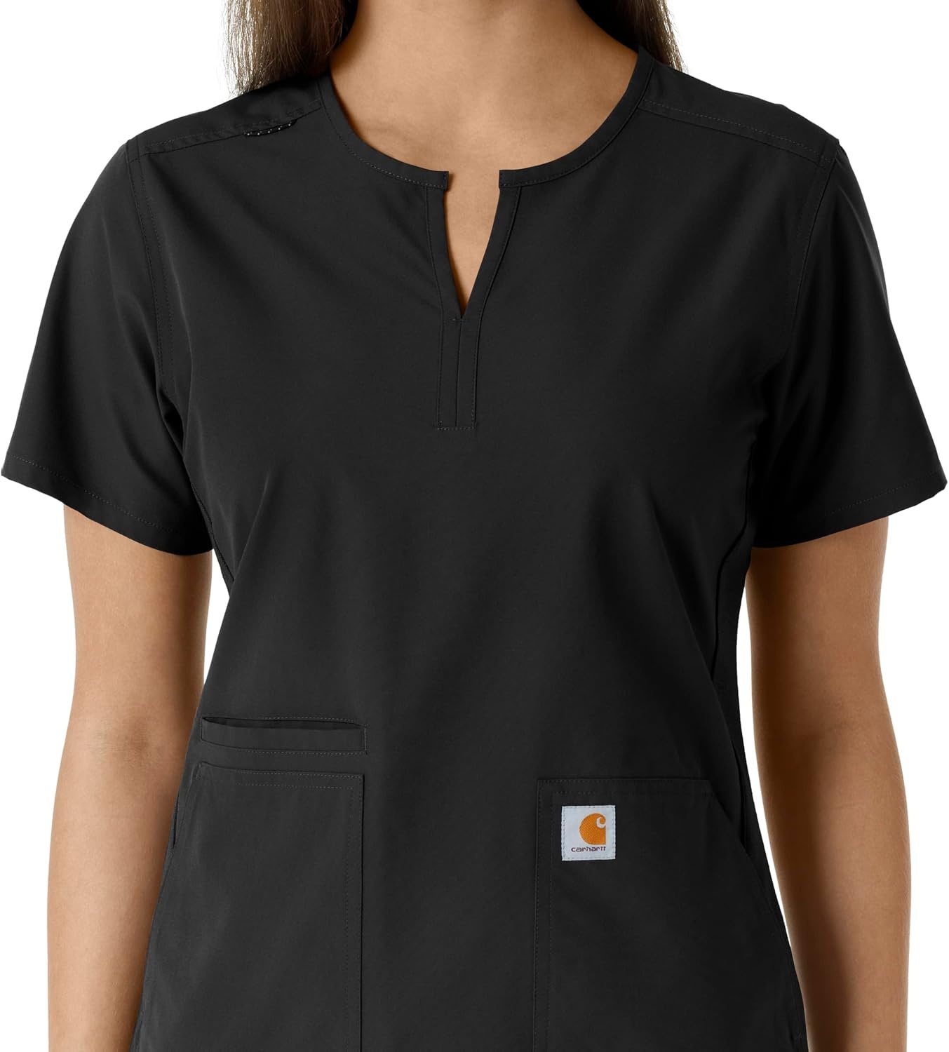 image:imageCarhartt Scrubs C12413 Womens Force Essentials Modern Fit Notch NeckBlack