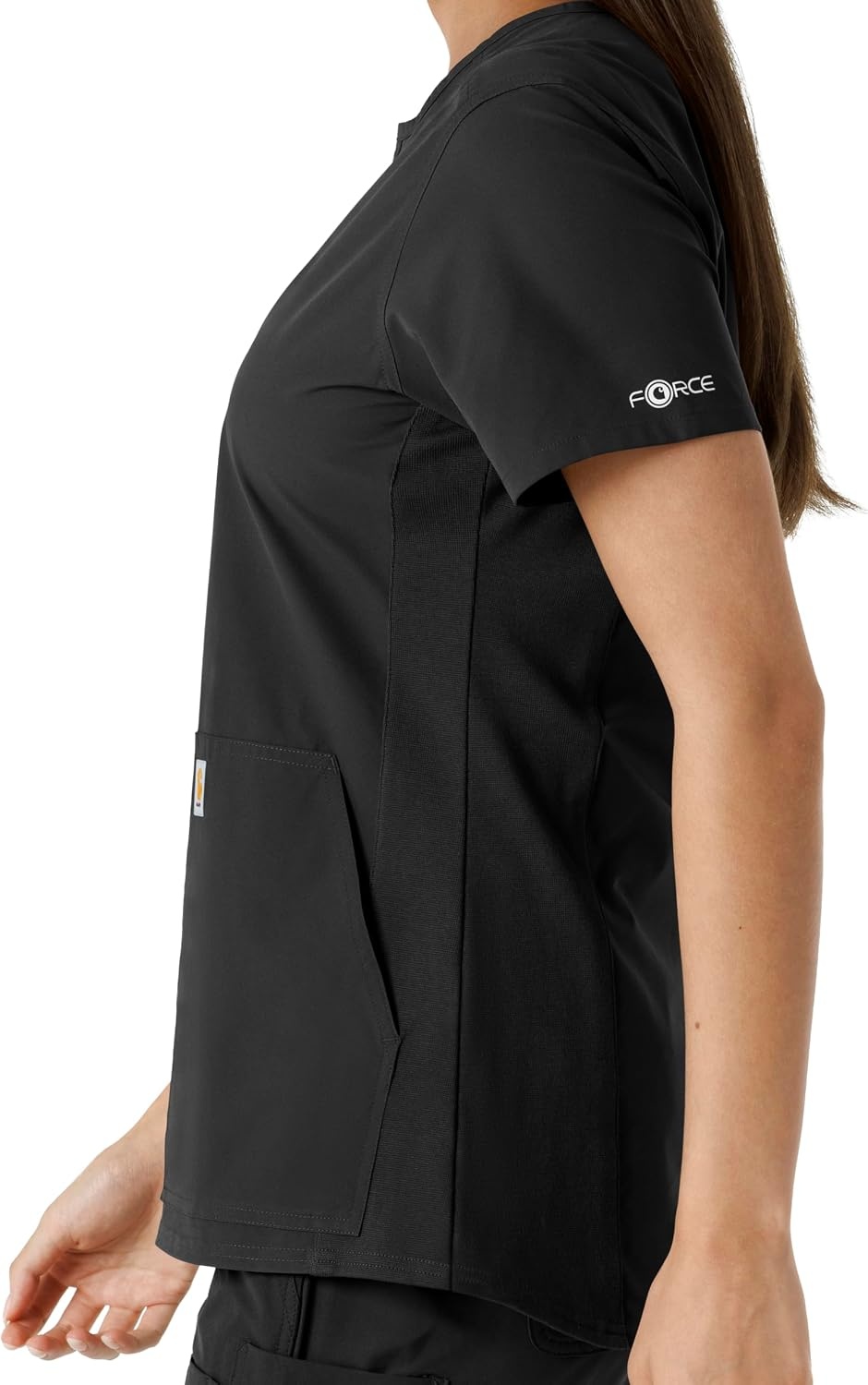 image:imageCarhartt Scrubs C12413 Womens Force Essentials Modern Fit Notch NeckBlack