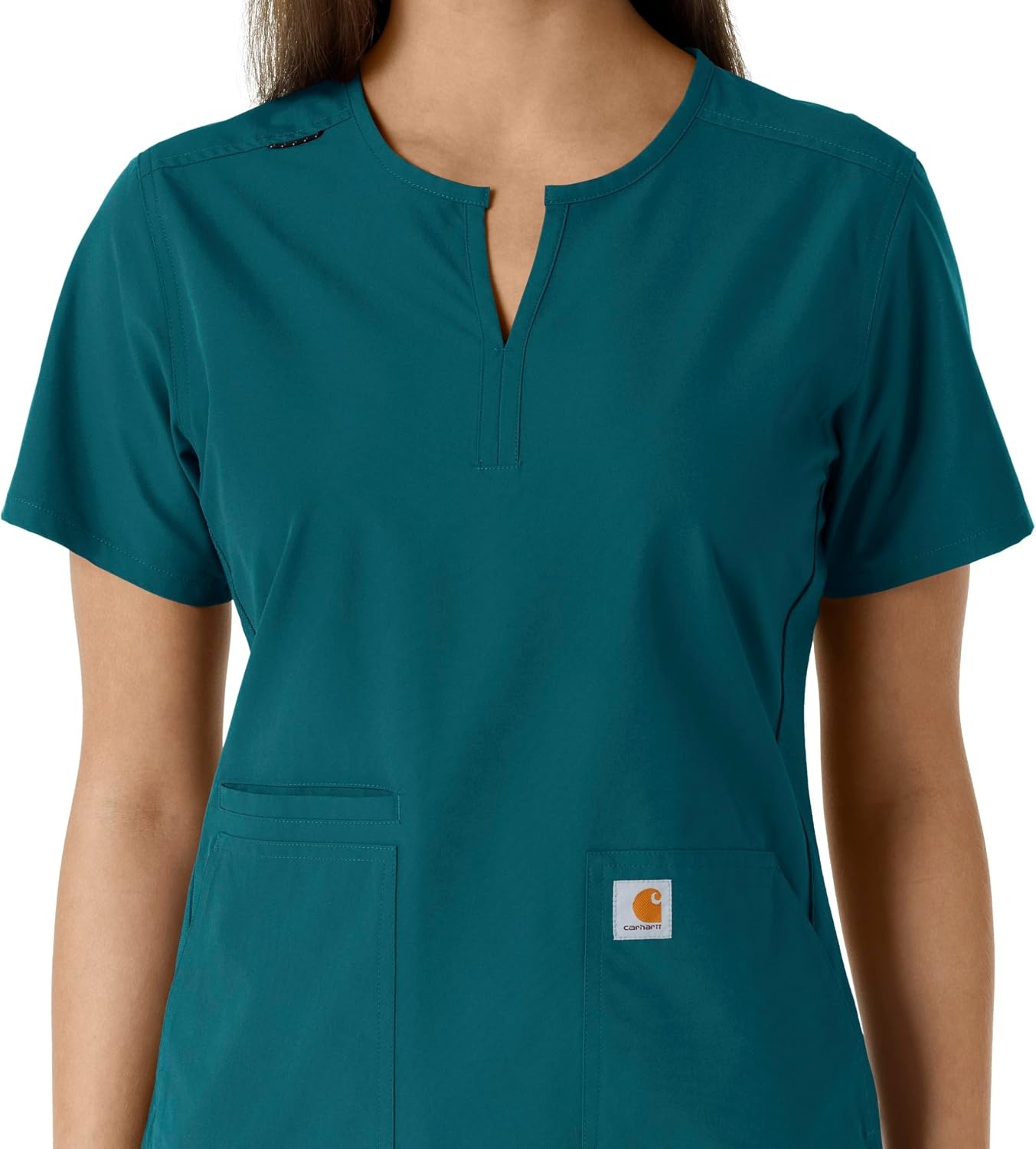 image:imageCarhartt Scrubs C12413 Womens Force Essentials Modern Fit Notch NeckCaribbean