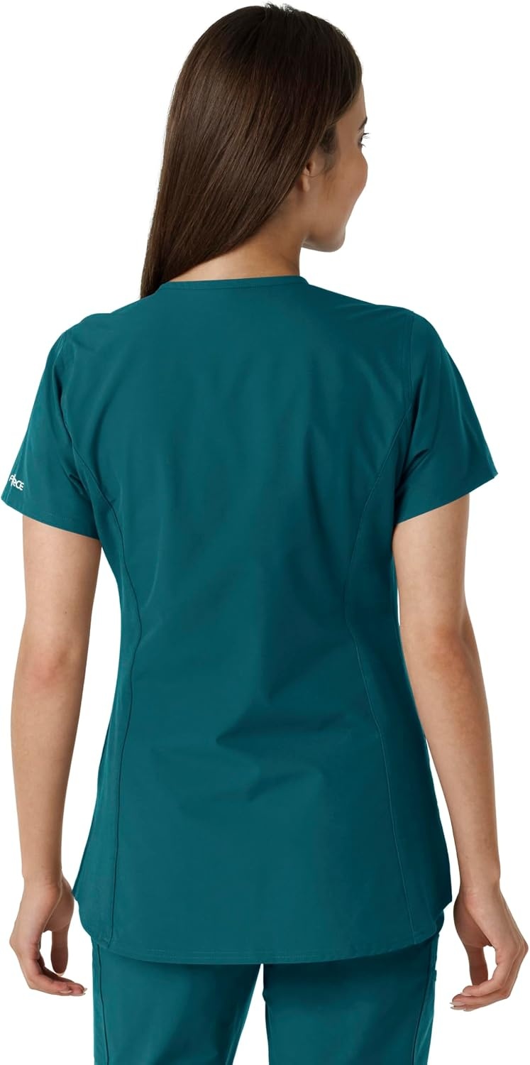 image:imageCarhartt Scrubs C12413 Womens Force Essentials Modern Fit Notch NeckCaribbean