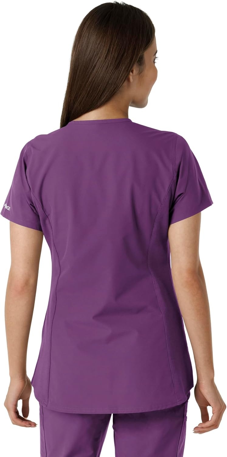 image:imageCarhartt Scrubs C12413 Womens Force Essentials Modern Fit Notch NeckEggplant