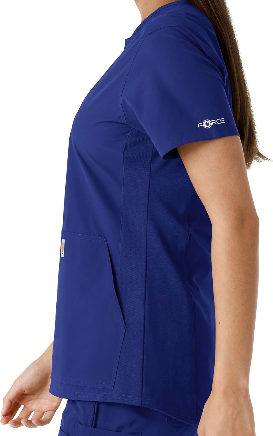 image:imageCarhartt Scrubs C12413 Womens Force Essentials Modern Fit Notch NeckGalaxy Blue