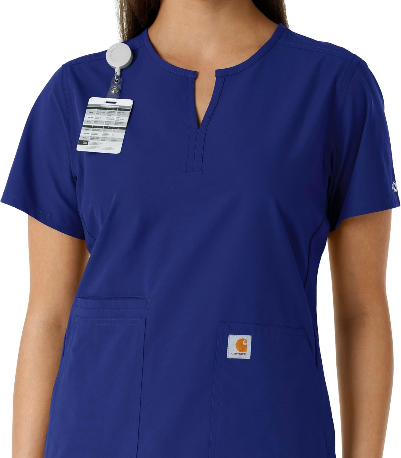 image:imageCarhartt Scrubs C12413 Womens Force Essentials Modern Fit Notch NeckGalaxy Blue