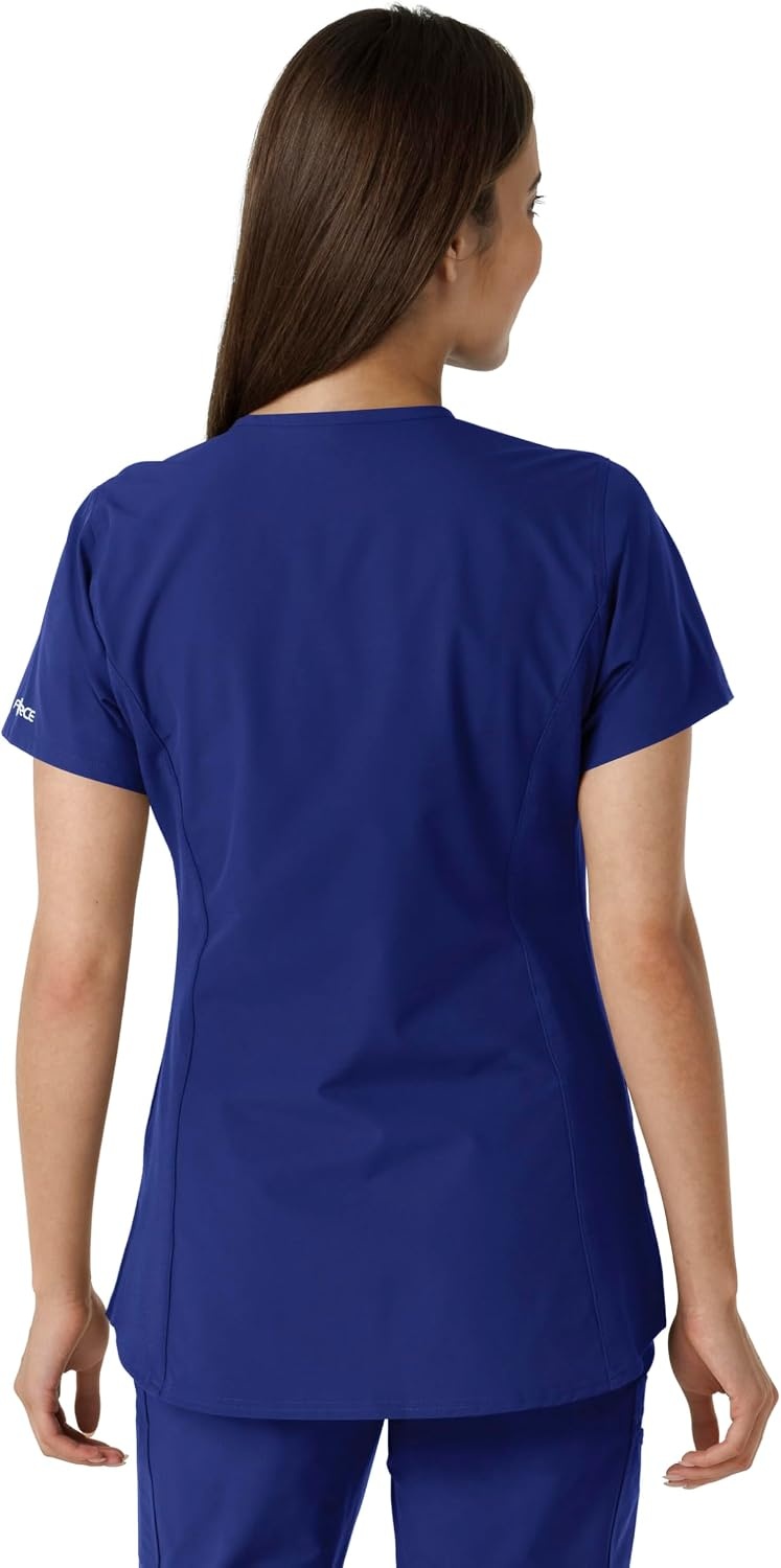 image:imageCarhartt Scrubs C12413 Womens Force Essentials Modern Fit Notch NeckGalaxy Blue