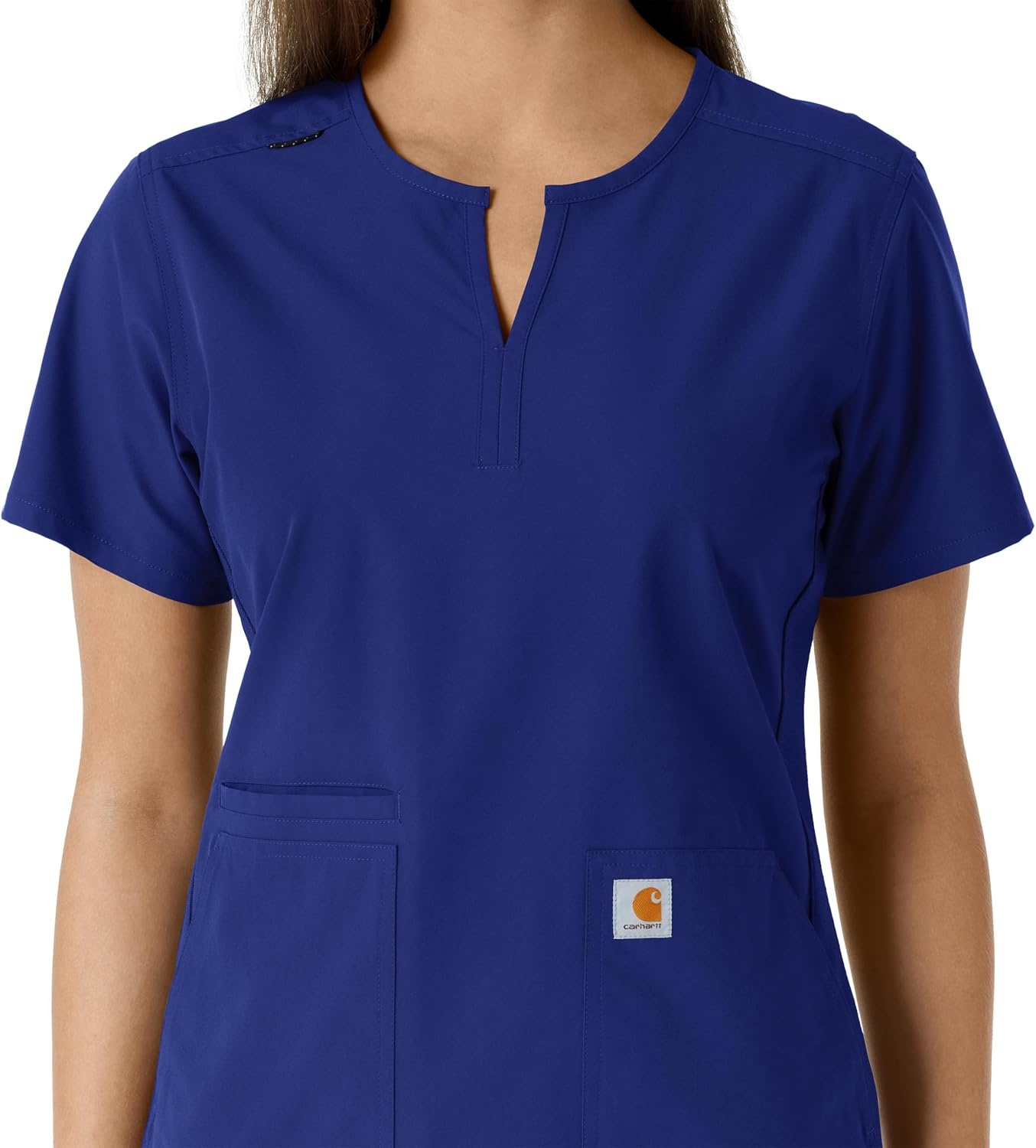 image:imageCarhartt Scrubs C12413 Womens Force Essentials Modern Fit Notch NeckGalaxy Blue