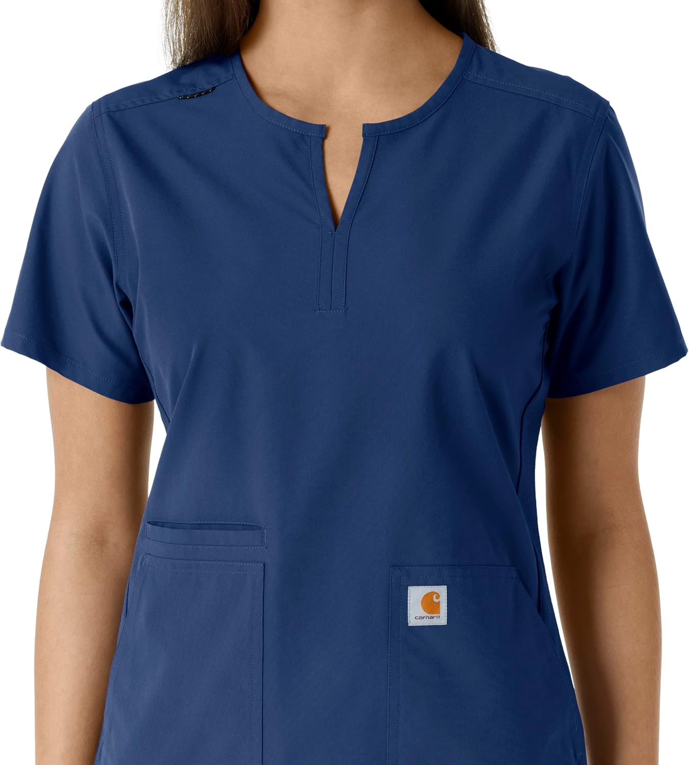 image:imageCarhartt Scrubs C12413 Womens Force Essentials Modern Fit Notch NeckNavy
