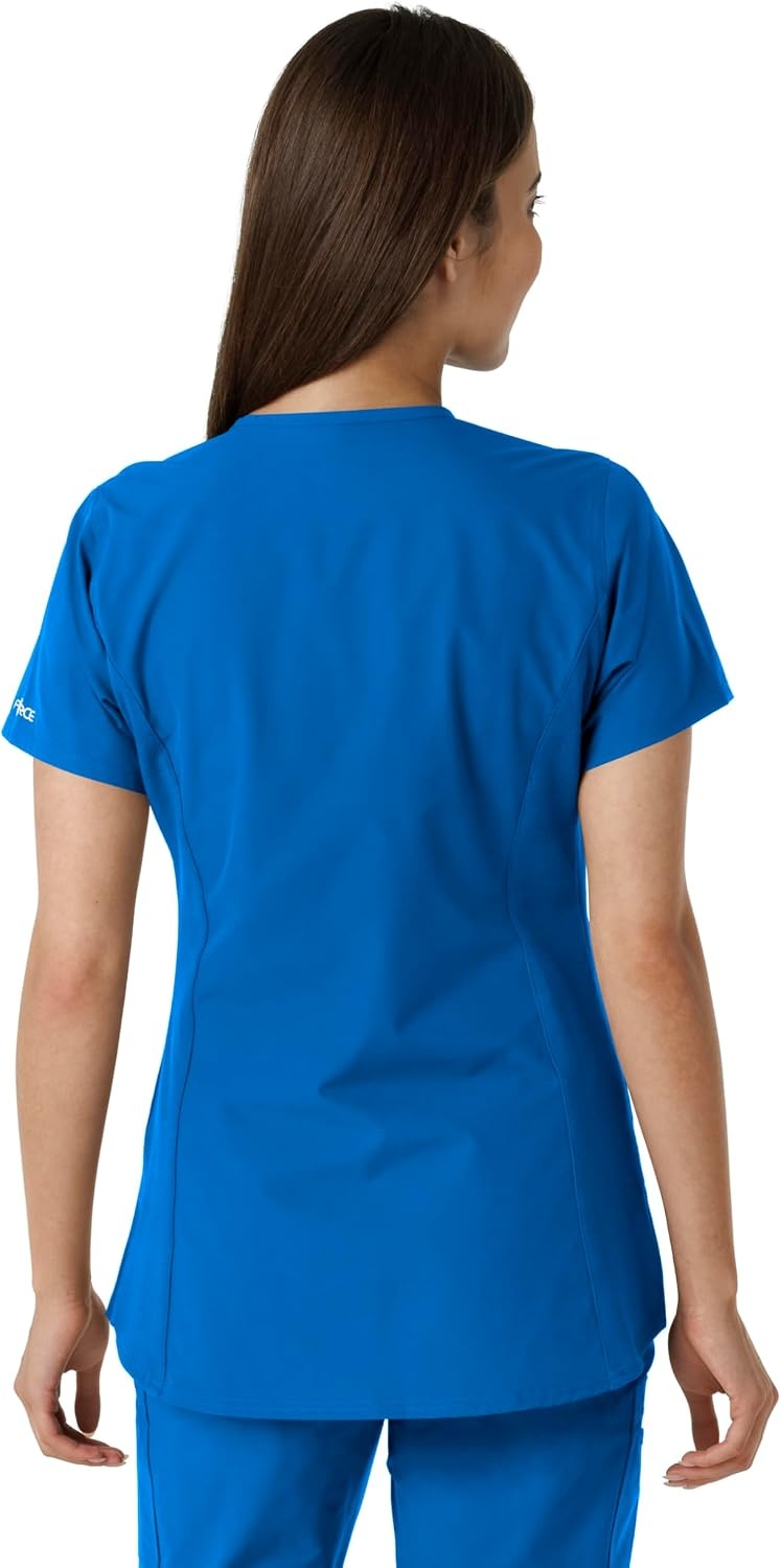 image:imageCarhartt Scrubs C12413 Womens Force Essentials Modern Fit Notch NeckRoyal