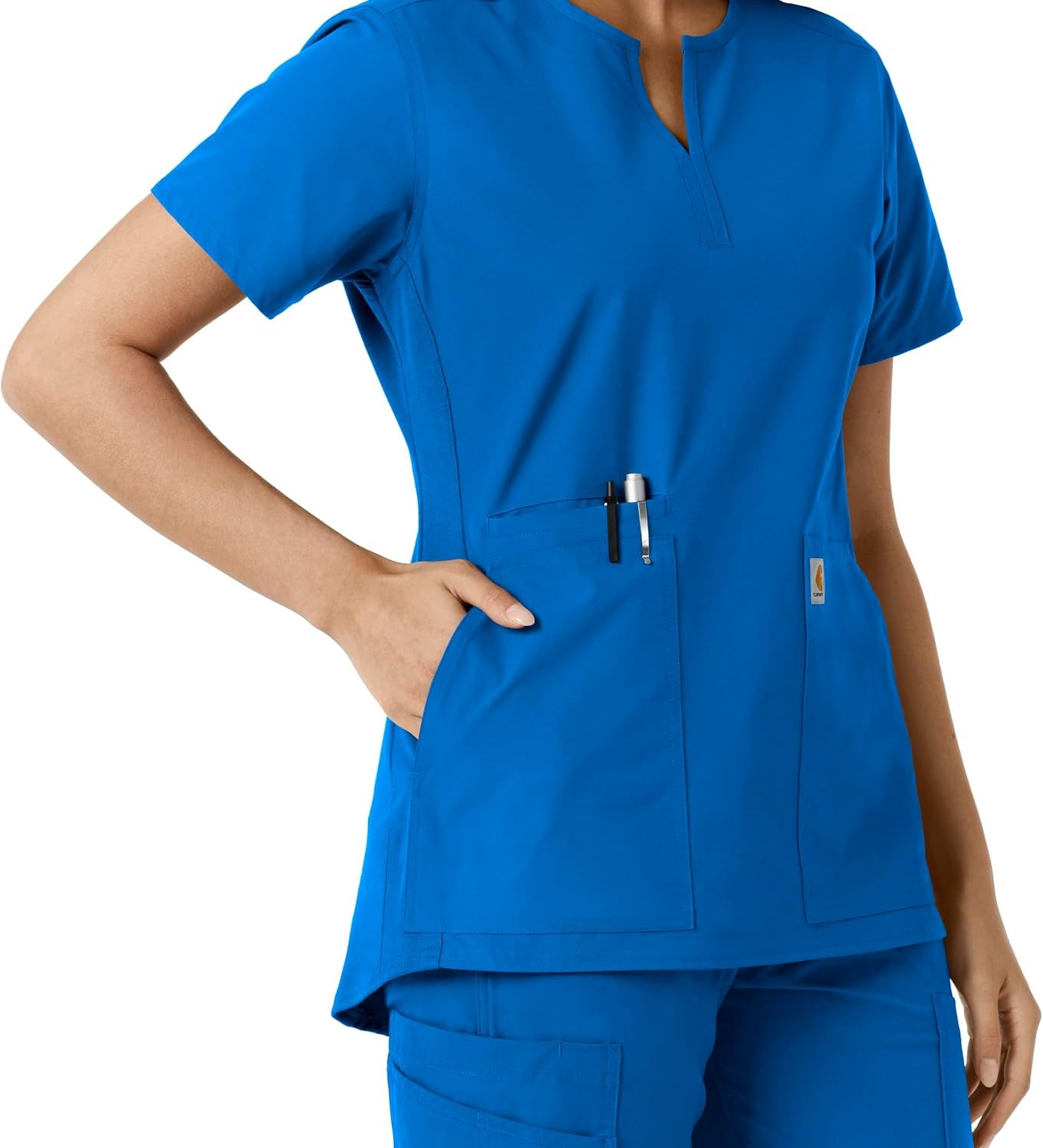 image:imageCarhartt Scrubs C12413 Womens Force Essentials Modern Fit Notch NeckRoyal