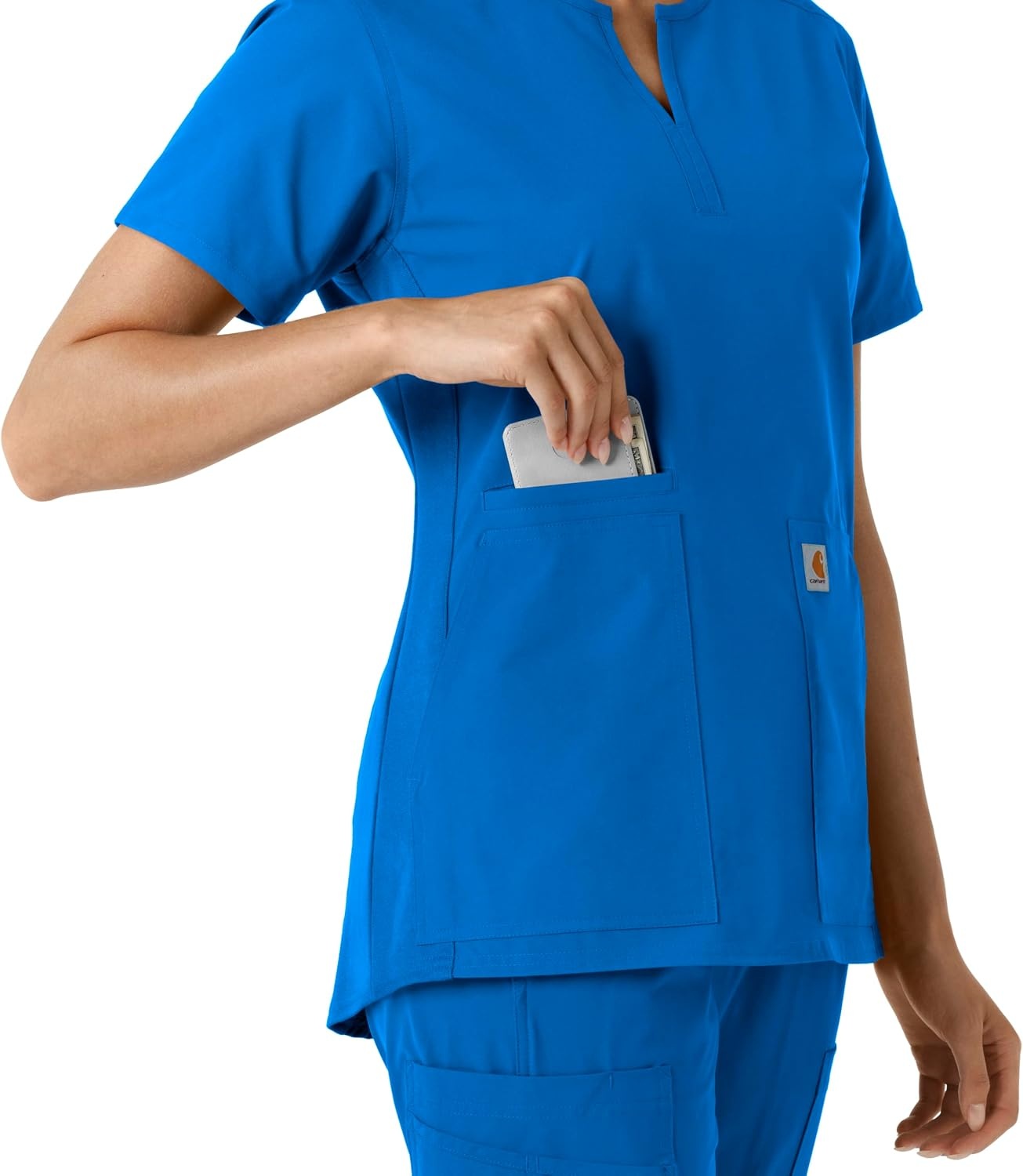 image:imageCarhartt Scrubs C12413 Womens Force Essentials Modern Fit Notch NeckRoyal