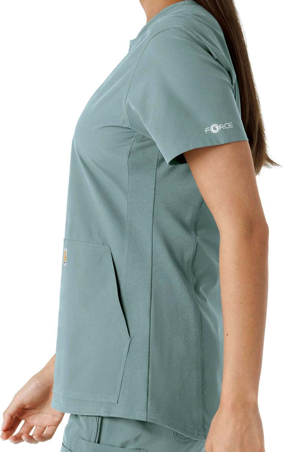 image:imageCarhartt Scrubs C12413 Womens Force Essentials Modern Fit Notch NeckSummer Blue