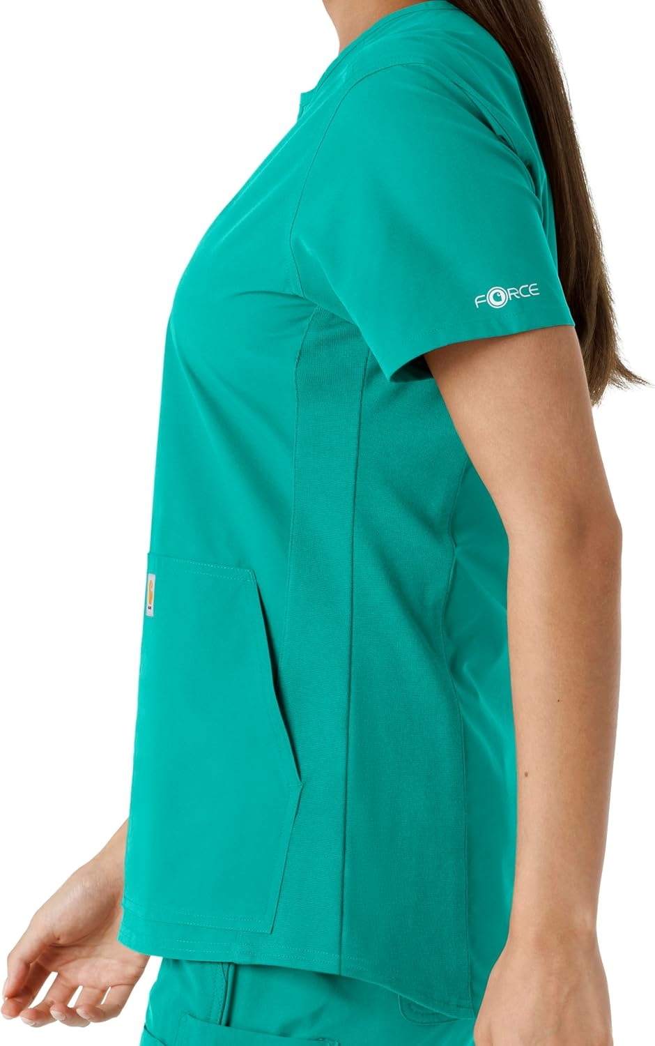 image:imageCarhartt Scrubs C12413 Womens Force Essentials Modern Fit Notch NeckTeal