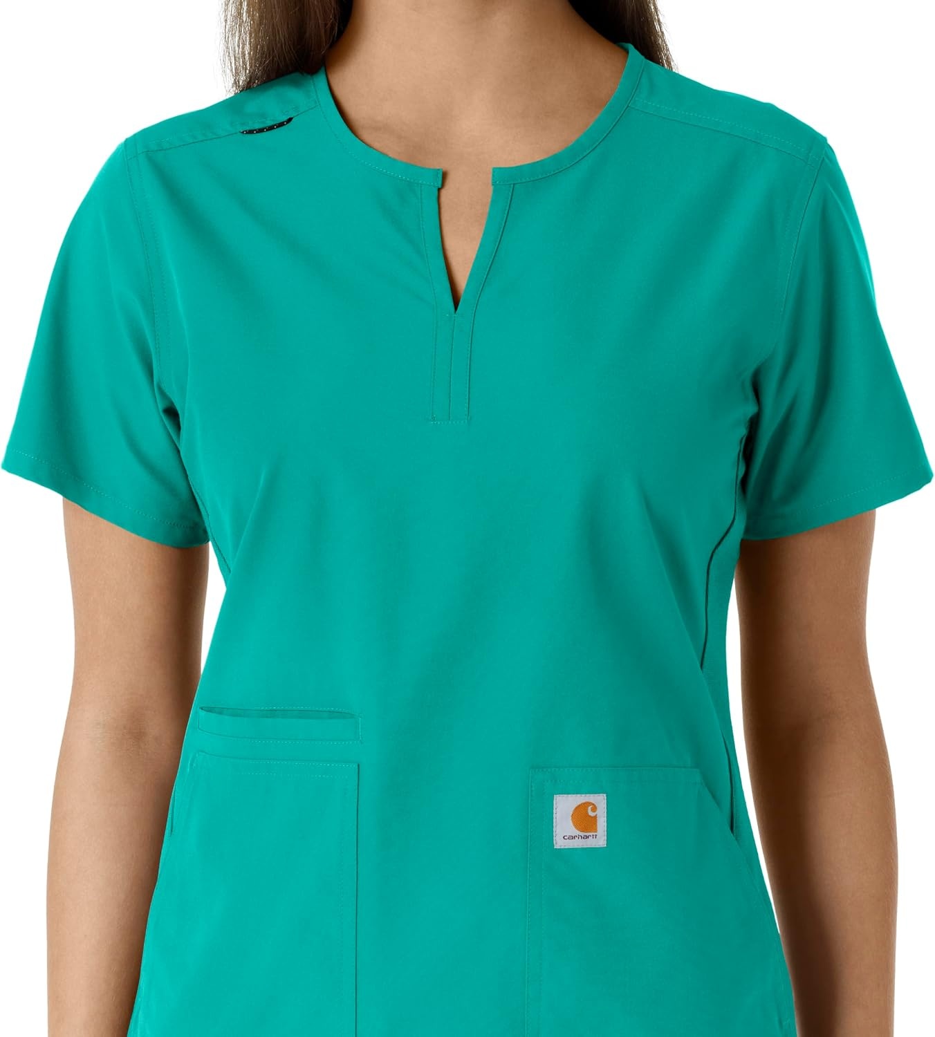 image:imageCarhartt Scrubs C12413 Womens Force Essentials Modern Fit Notch NeckTeal