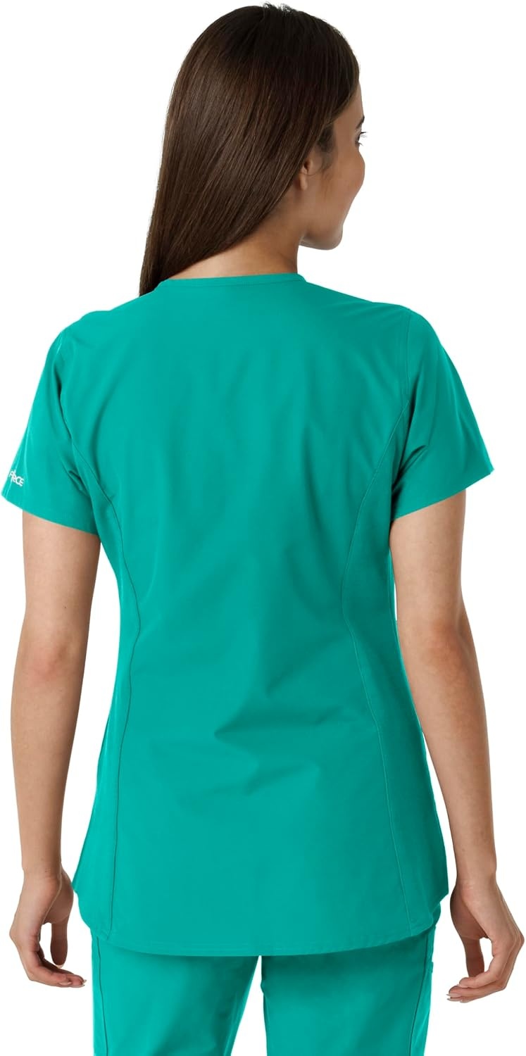 image:imageCarhartt Scrubs C12413 Womens Force Essentials Modern Fit Notch NeckTeal
