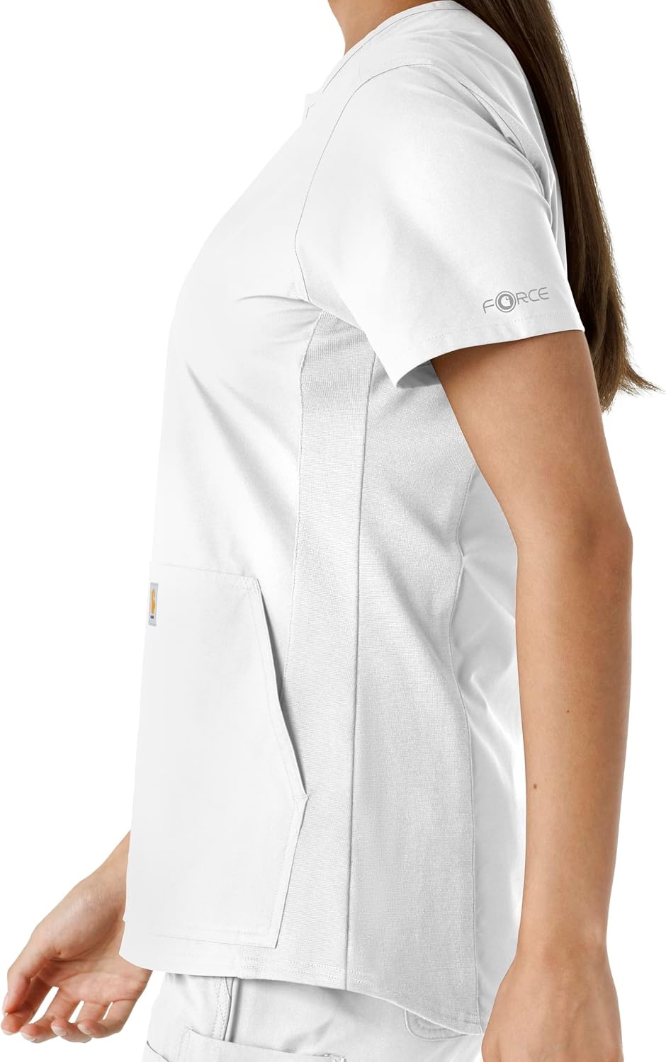 image:imageCarhartt Scrubs C12413 Womens Force Essentials Modern Fit Notch NeckWhite