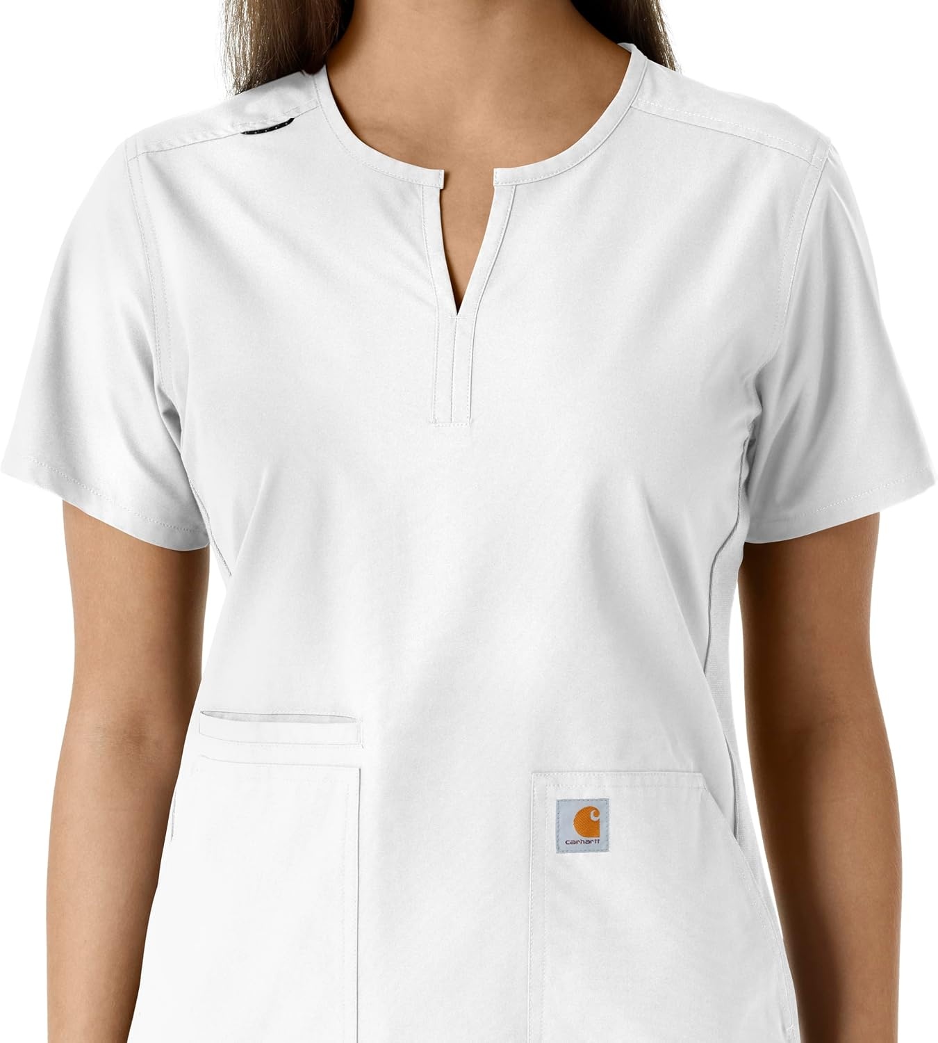 image:imageCarhartt Scrubs C12413 Womens Force Essentials Modern Fit Notch NeckWhite