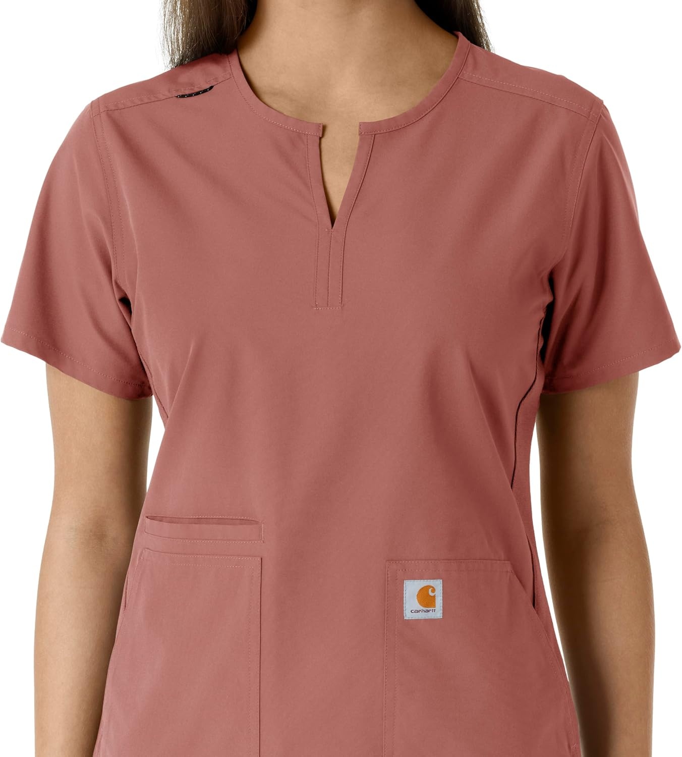 image:imageCarhartt Scrubs C12413 Womens Force Essentials Modern Fit Notch NeckWildrose