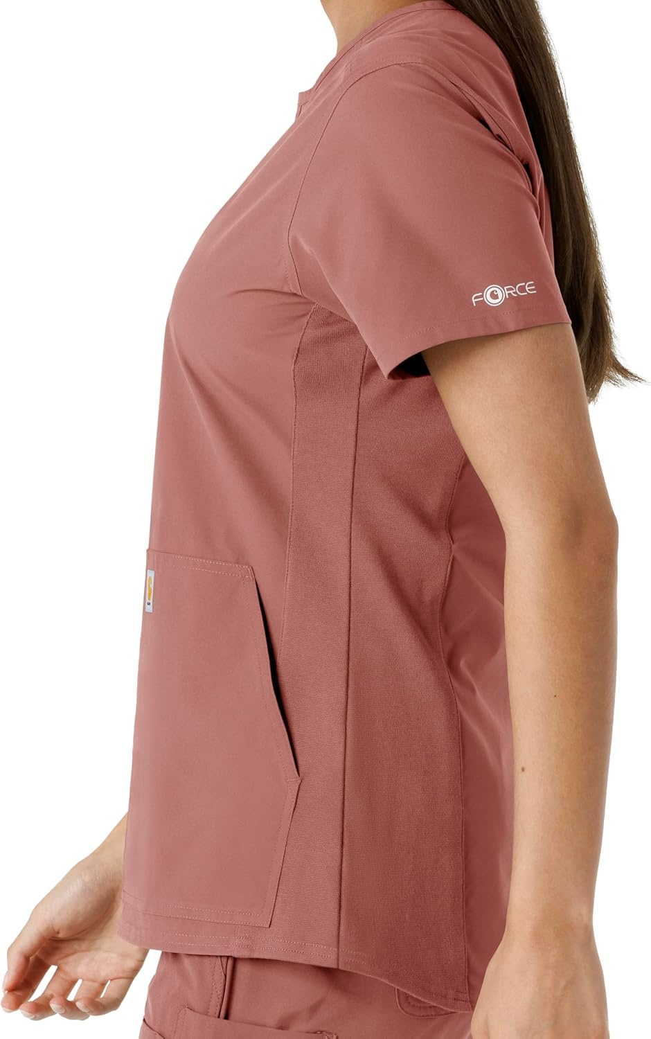 image:imageCarhartt Scrubs C12413 Womens Force Essentials Modern Fit Notch NeckWildrose