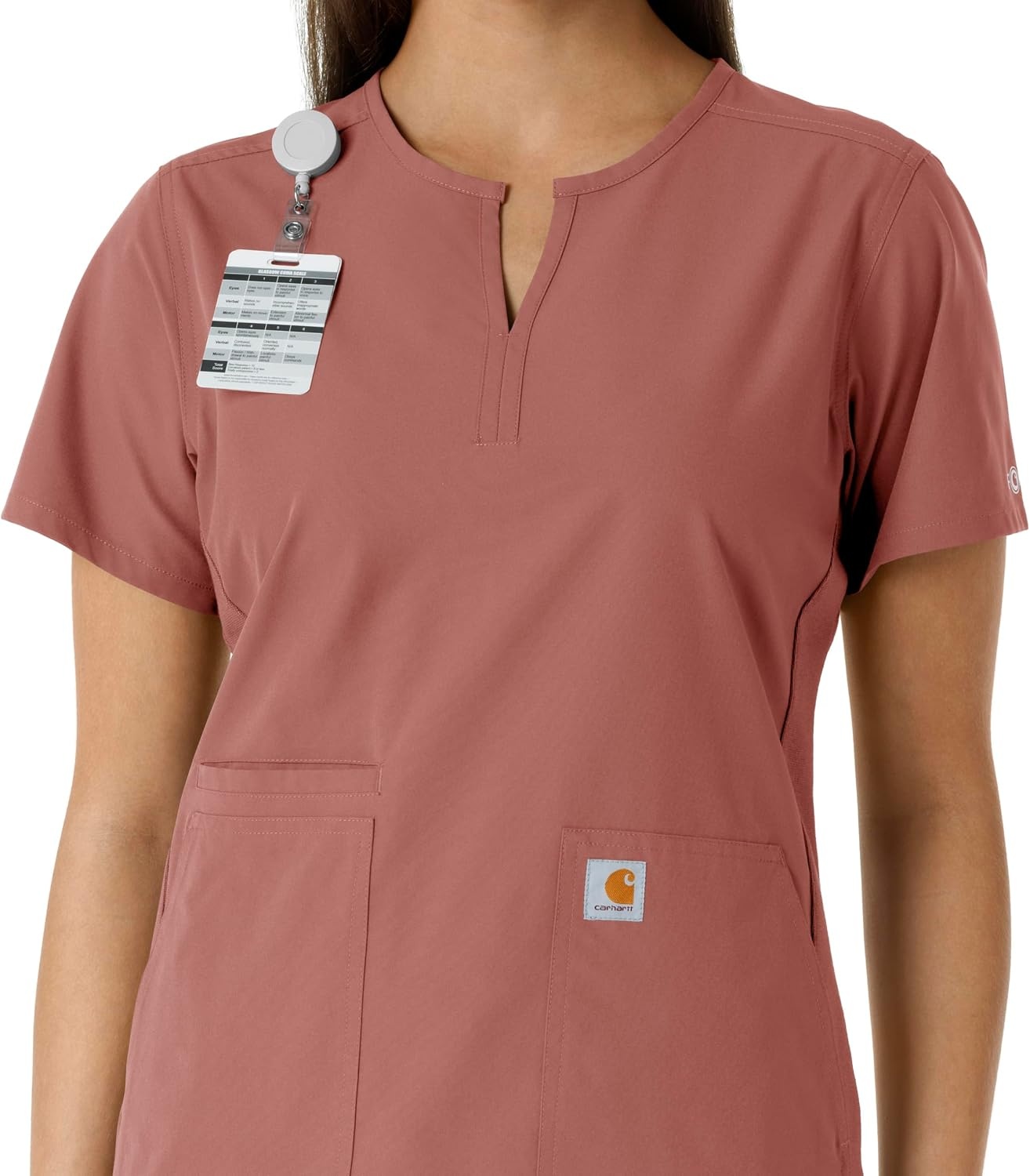 image:imageCarhartt Scrubs C12413 Womens Force Essentials Modern Fit Notch NeckWildrose