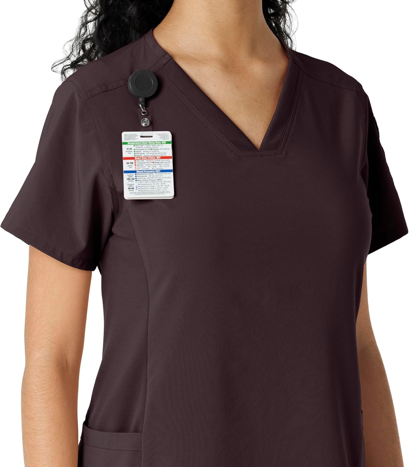 image:imageCarhartt Scrubs C13310 Womens CrossFlex Modern Fit Oversized VNeck TopDark Sepia