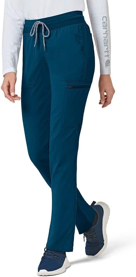 image:imageCarhartt Scrubs C52237 Womens Rugged Flex Modern Fit Slim Leg PantCaribbean