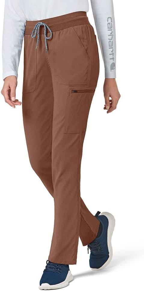 image:imageCarhartt Scrubs C52237 Womens Rugged Flex Modern Fit Slim Leg PantNutmeg