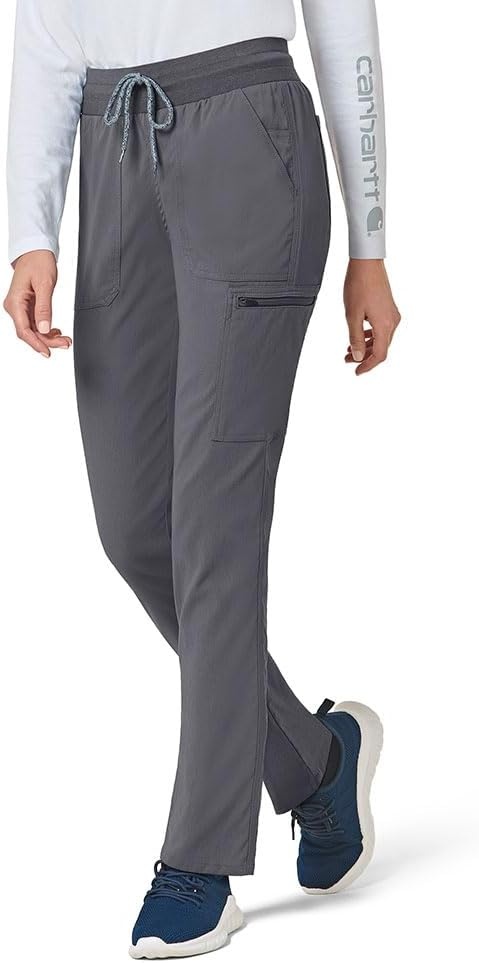 image:imageCarhartt Scrubs C52237 Womens Rugged Flex Modern Fit Slim Leg PantPewter