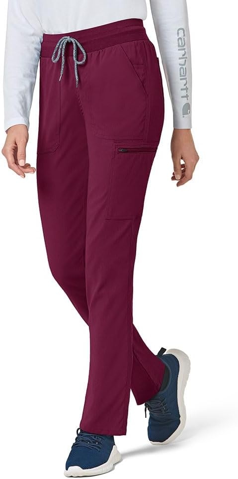 image:imageCarhartt Scrubs C52237 Womens Rugged Flex Modern Fit Slim Leg PantWine