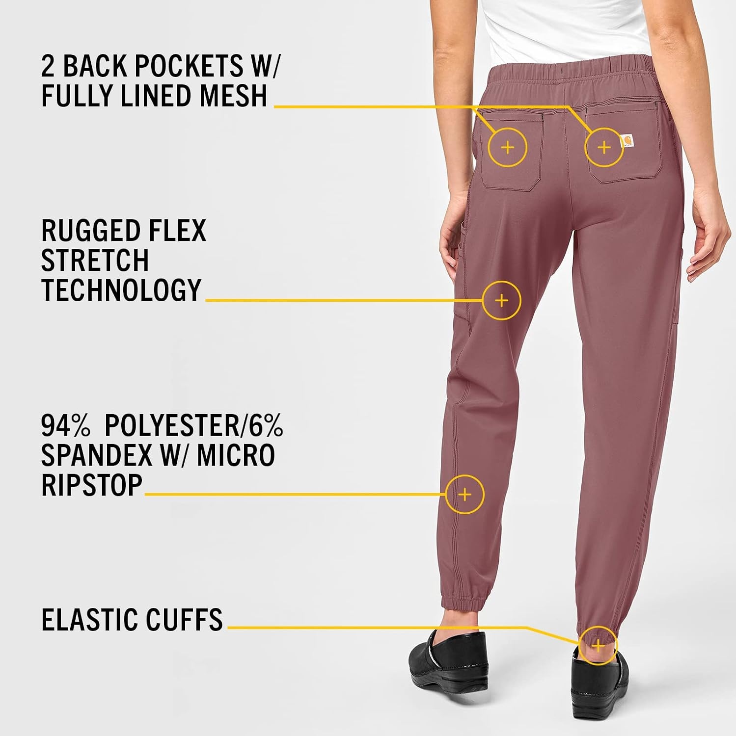 image:imageCarhartt Scrubs C52610 Womens Force Modern Fit Jogger PantAmethyst