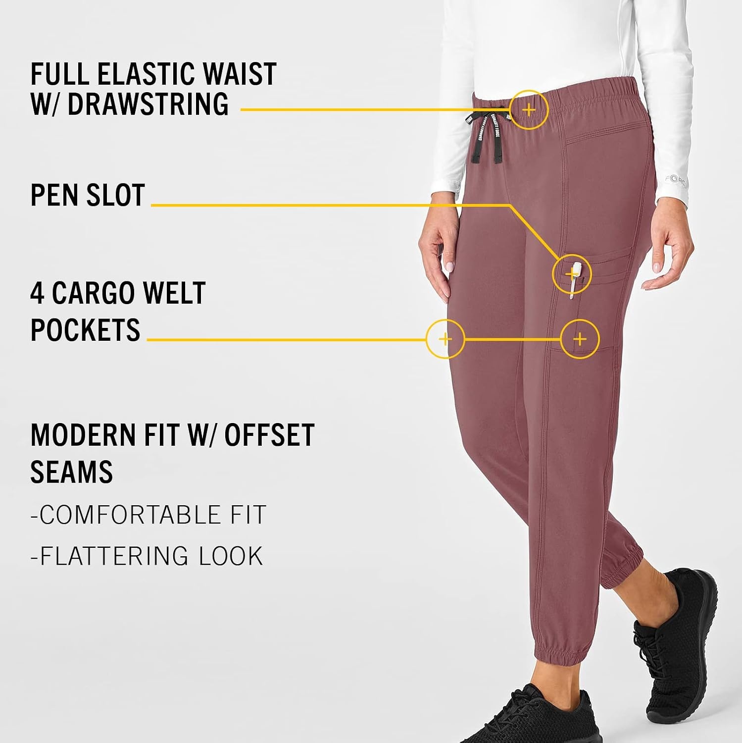 image:imageCarhartt Scrubs C52610 Womens Force Modern Fit Jogger PantAmethyst