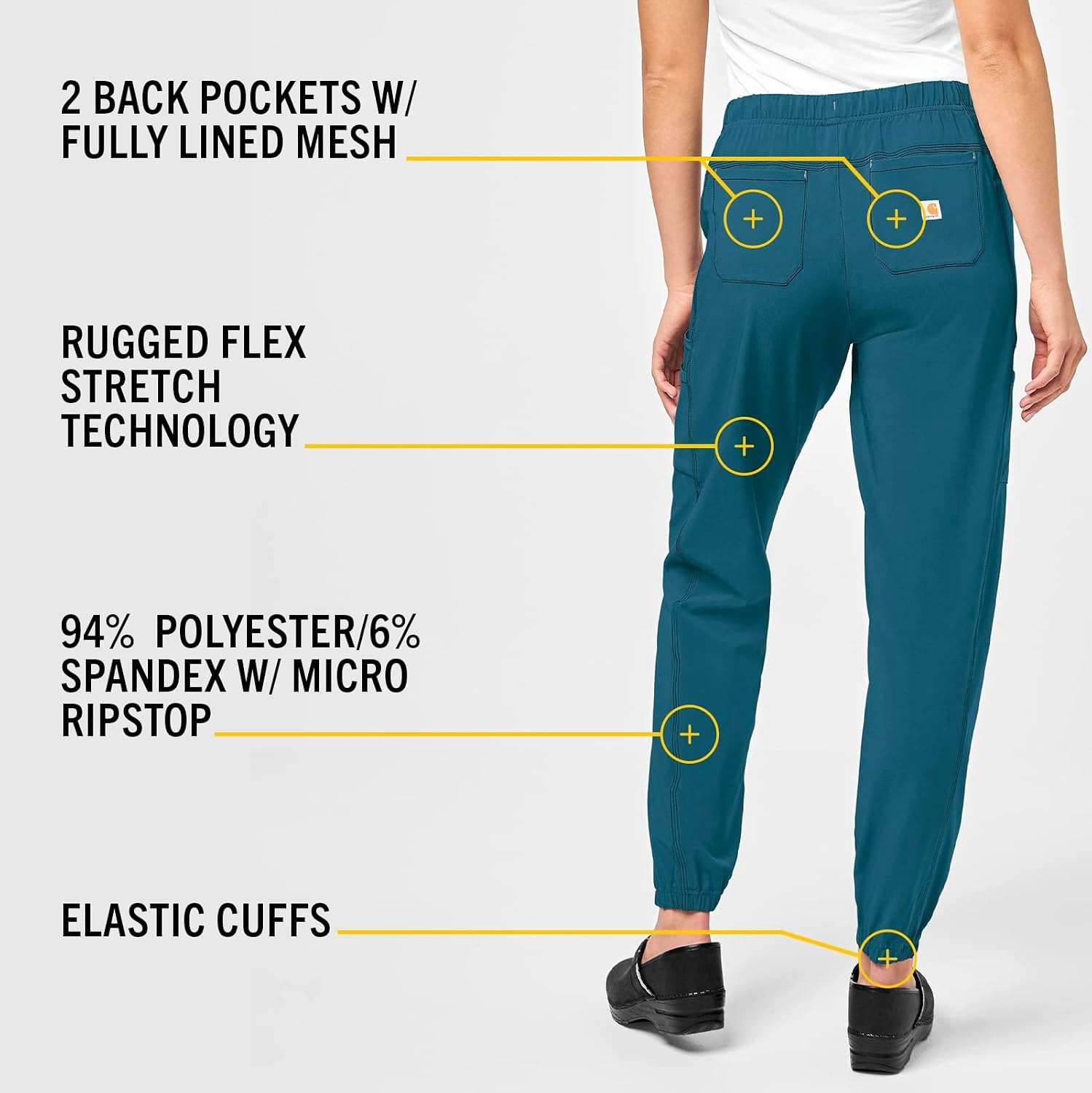 image:imageCarhartt Scrubs C52610 Womens Force Modern Fit Jogger PantCaribbean