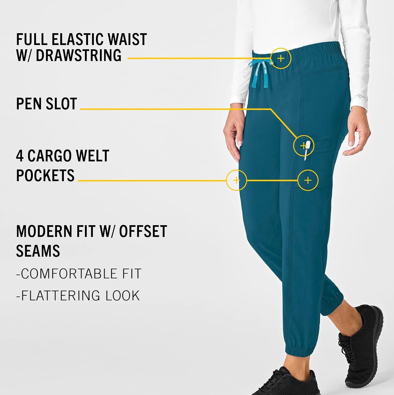 image:imageCarhartt Scrubs C52610 Womens Force Modern Fit Jogger PantCaribbean