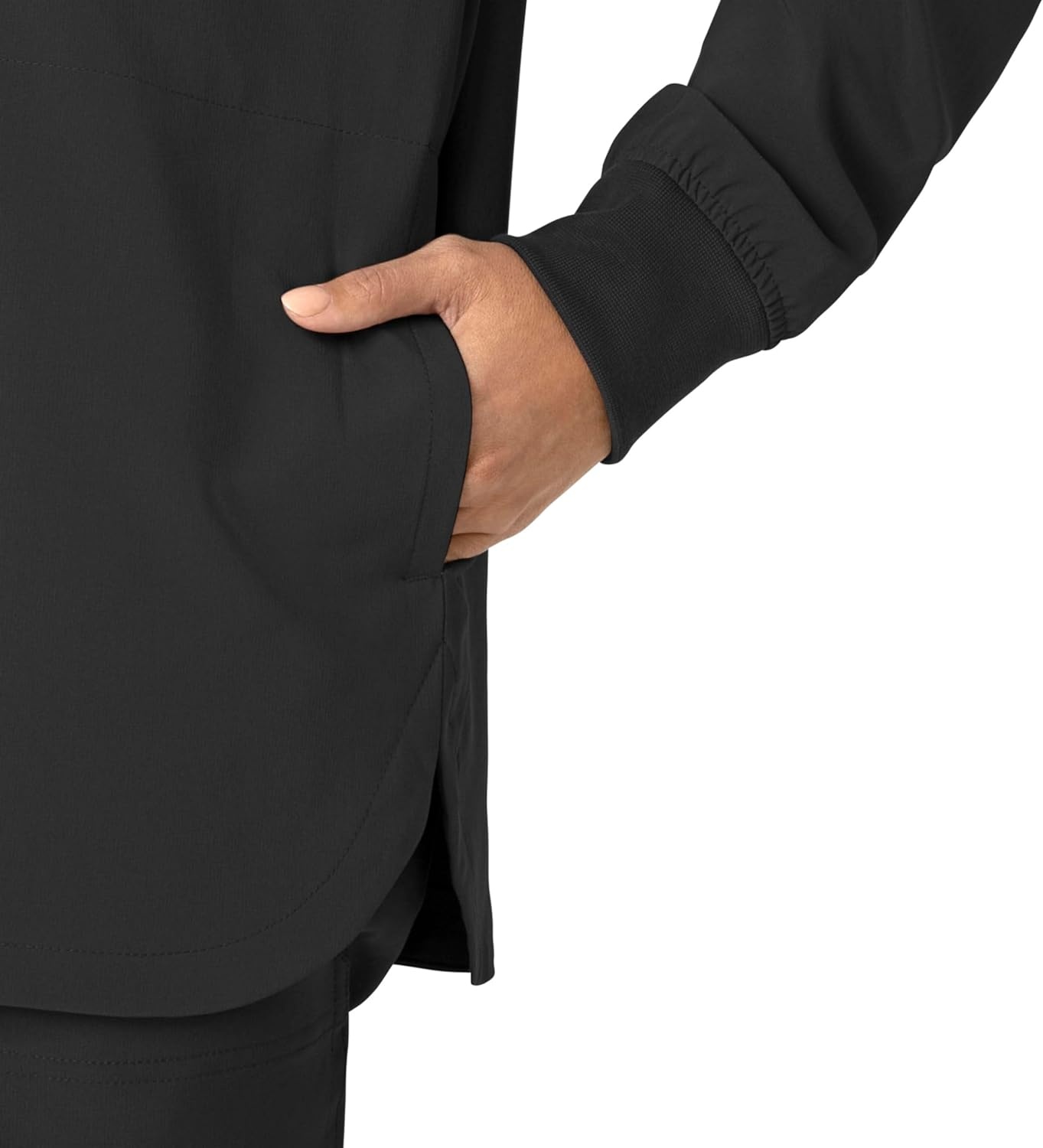 image:imageCarhartt Scrubs C81023 Womens Rugged Flex Modern Fit Bonded Fleece JaBlack