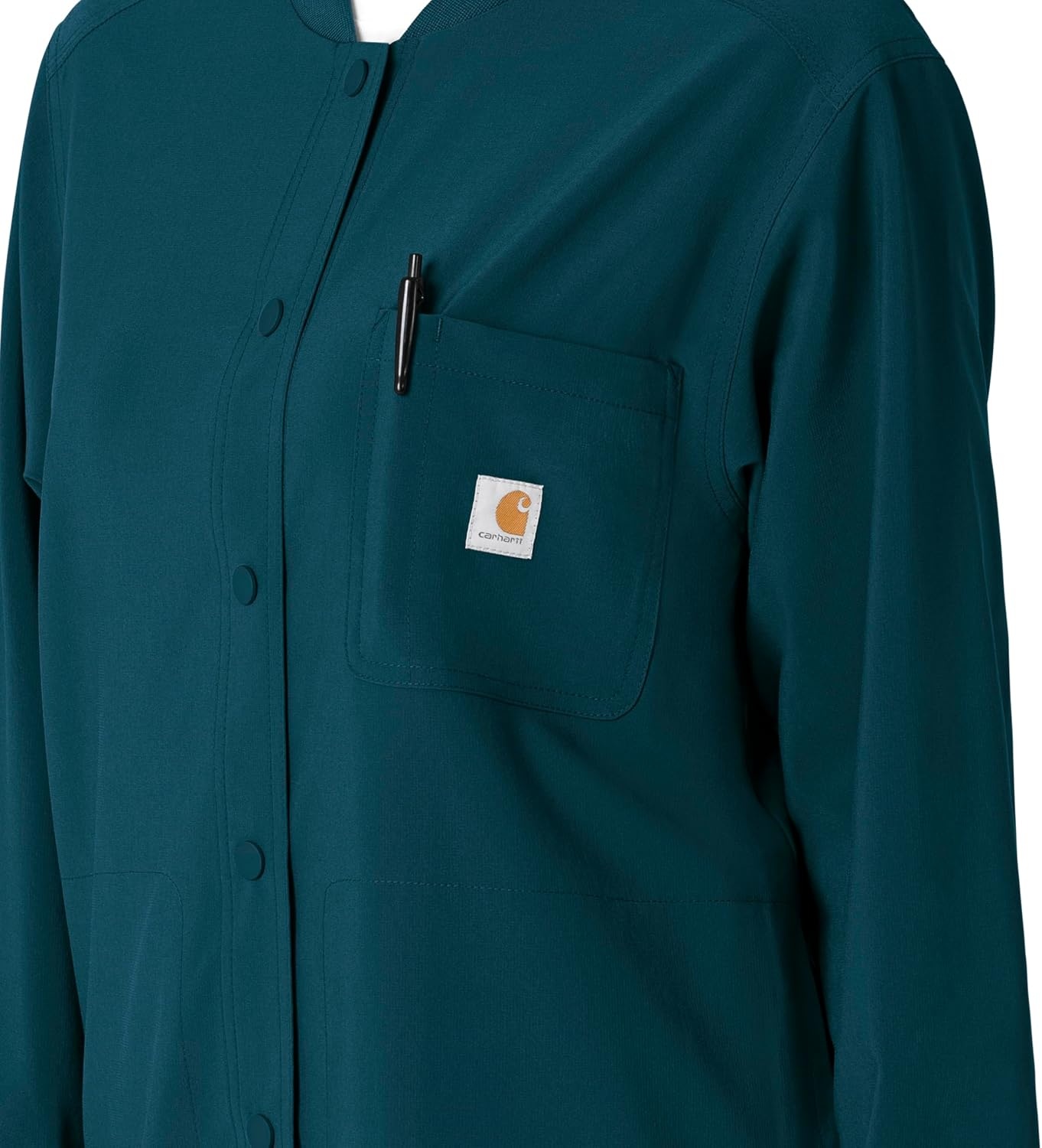 image:imageCarhartt Scrubs C81023 Womens Rugged Flex Modern Fit Bonded Fleece JaCaribbean