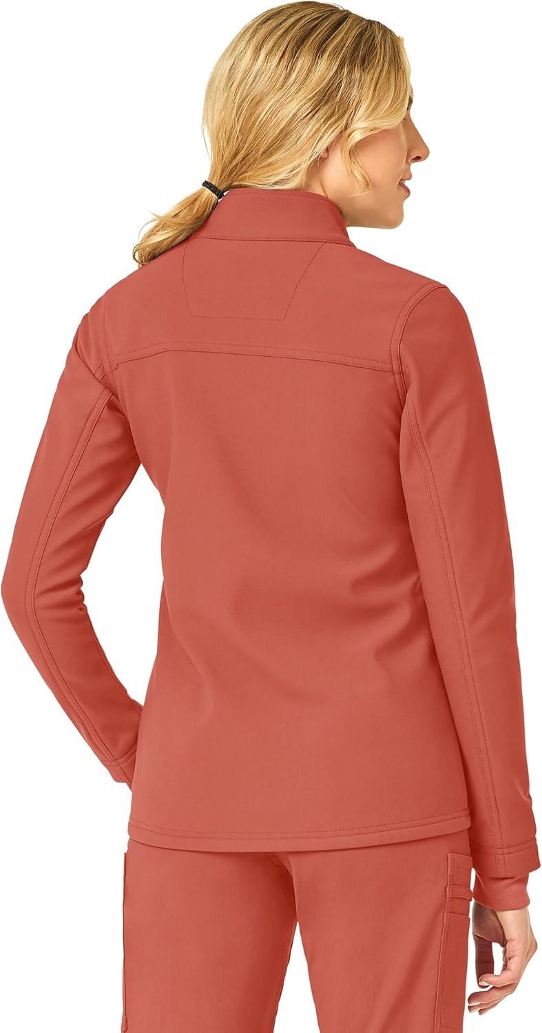 image:imageCarhartt Scrubs C81023 Womens Rugged Flex Modern Fit Bonded Fleece JaDusty Cedar