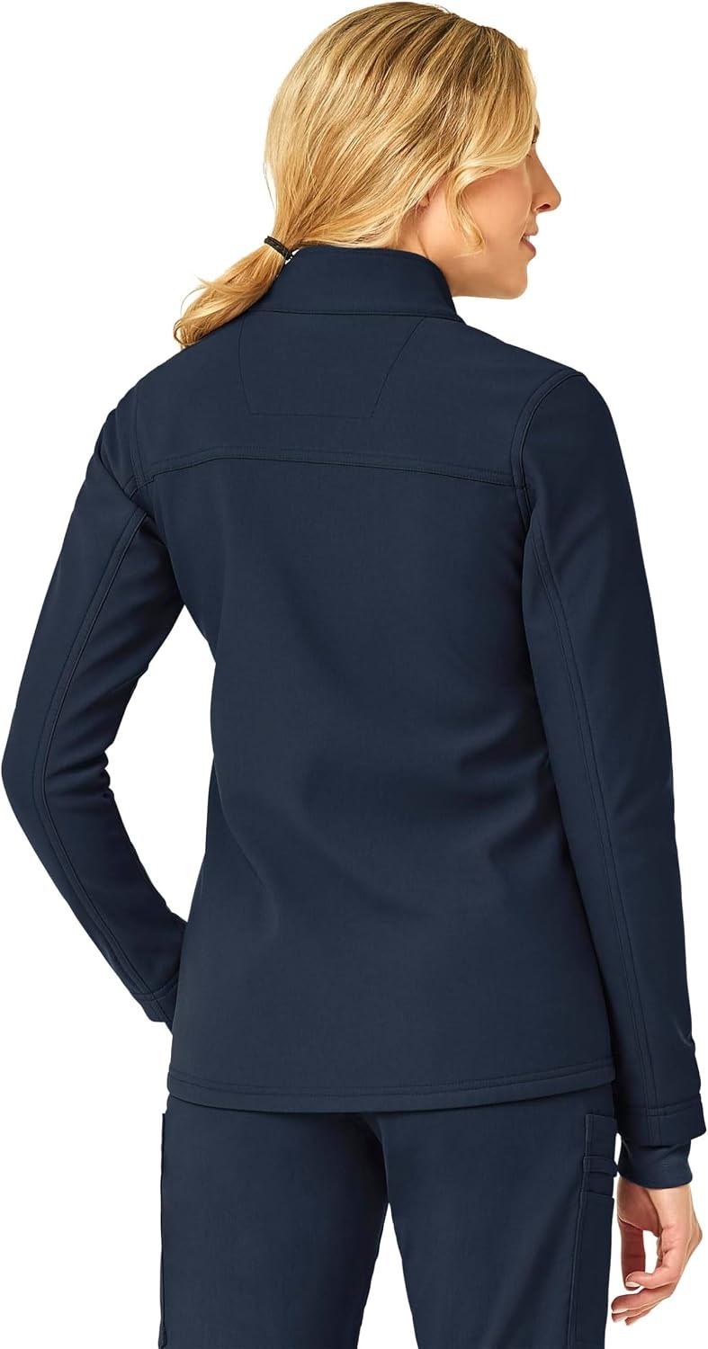 image:imageCarhartt Scrubs C81023 Womens Rugged Flex Modern Fit Bonded Fleece JaNavy