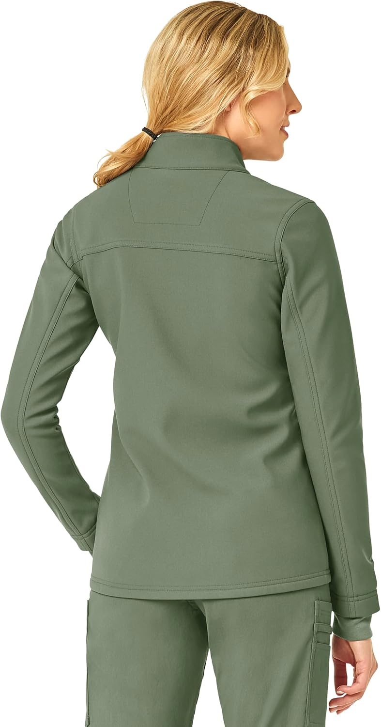 image:imageCarhartt Scrubs C81023 Womens Rugged Flex Modern Fit Bonded Fleece JaOlive