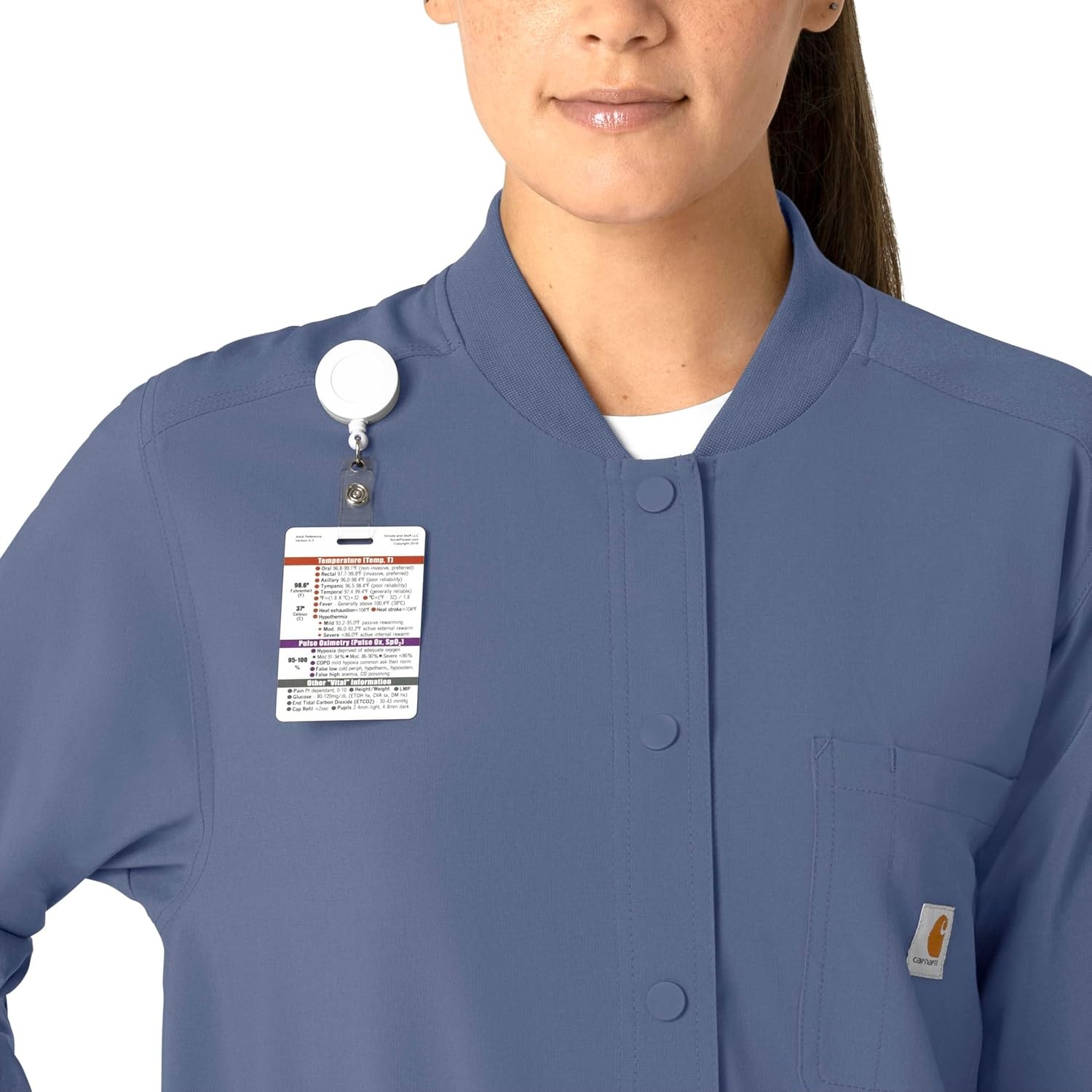image:imageCarhartt Scrubs C81023 Womens Rugged Flex Modern Fit Bonded Fleece JaRiverside