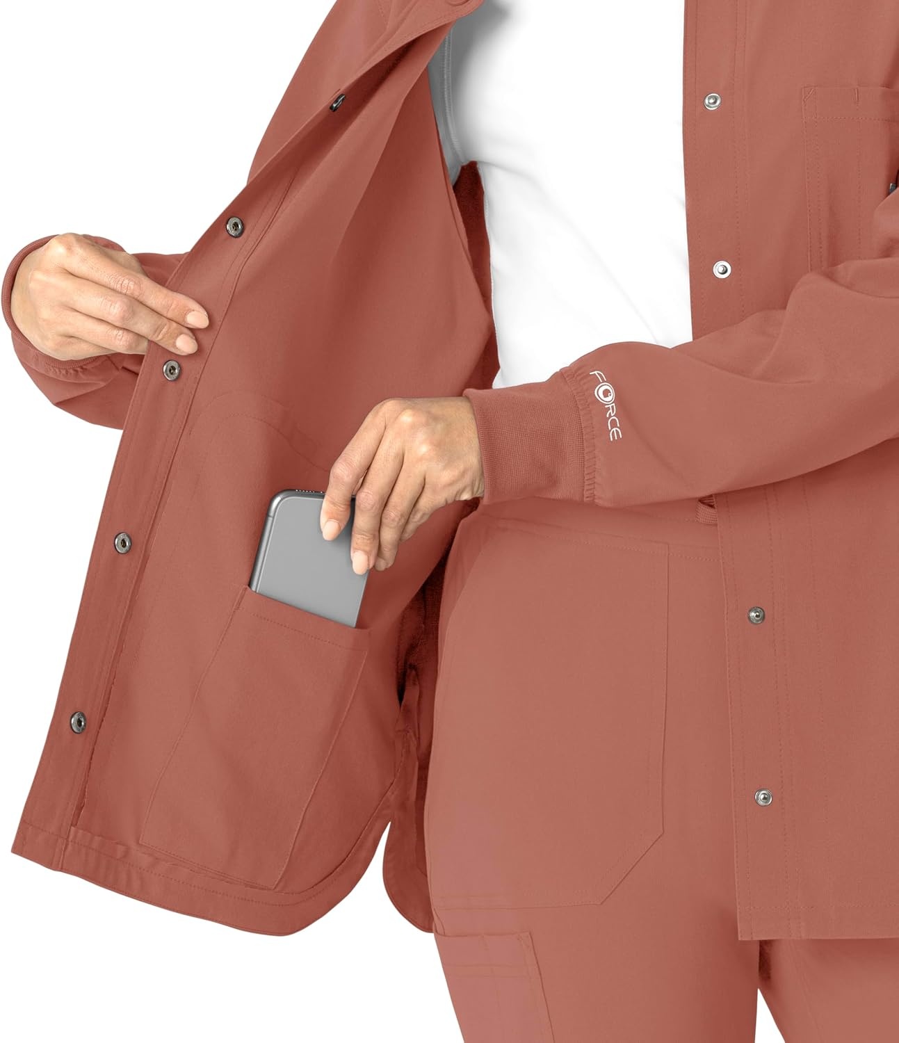 image:imageCarhartt Scrubs C81023 Womens Rugged Flex Modern Fit Bonded Fleece JaWildrose