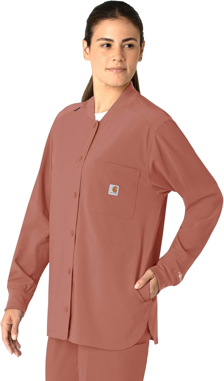 image:imageCarhartt Scrubs C81023 Womens Rugged Flex Modern Fit Bonded Fleece JaWildrose